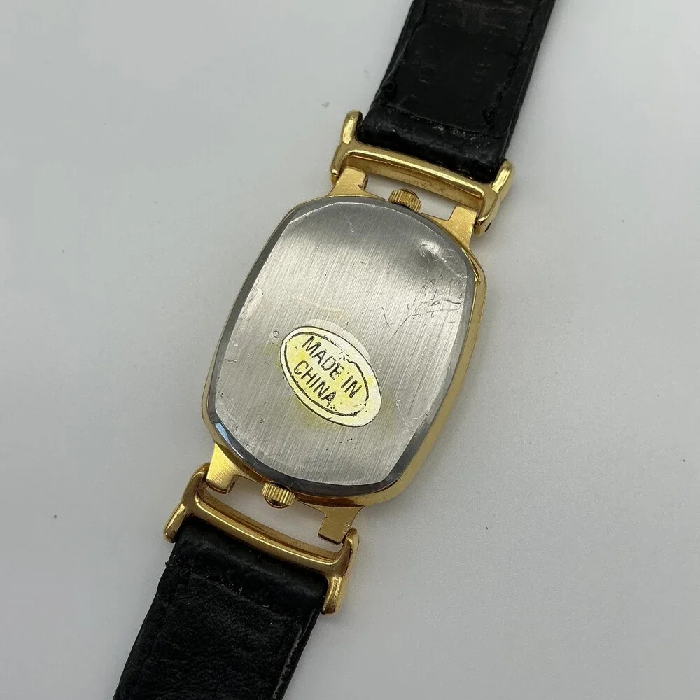 Xanadu Womens Watch 25mm Black Dial Gold Tone Leather Multi Dial New Battery